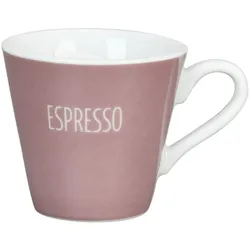 Krasilnikoff Espresso Tasse mit Espresso Aufschrift, dusty rose