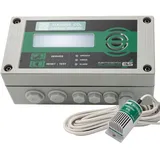 Schabus 300253 GX-D250 CO2 Warngerät mit Externem NDIR-Sensor, 2 Relaisausgänge, Akustische & Optische Warnung, Klartext-Display für Schulen/Büros/Innenräume für EIN Gesundes Raumklima