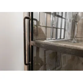 Massivmoebel24 Vitrine Mango 60 x 40 x 180 cm Braun