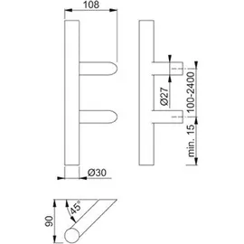 HOPPE Bügelgriff E5012 F69 weiß