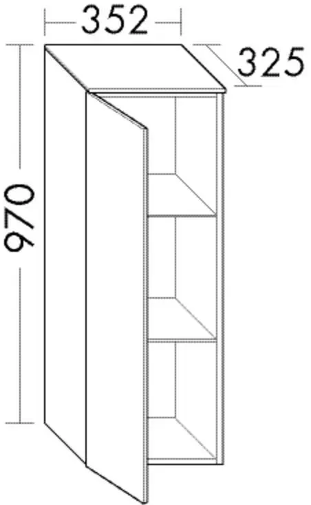Burgbad Halbhochschrank Essence PG1 980x352x325 Eiche Dekor Rost, UHDO03TLF5789 UHDO03TLF5789