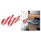 IWH Autotür-Schutzleiste für Garage Weiß/Rot