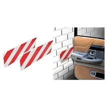 IWH Autotür-Schutzleiste für Garage Weiß/Rot