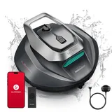 Ultenic Pooleco 10s Poolroboter, Poolroboter Akku mit 3 Motoren, 90Min, 80m2, Fernbedienung und App-Steuerung, Automatisches Parken, Geeignet für alle Arten von Schwimmbadoberflächen