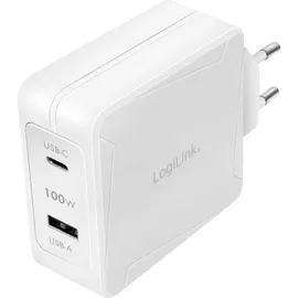 Logilink PA0281 USB Ladegerät 100 W 1x USB-C PD Weiß Innenbereich USB Power Delivery (USB-PD)