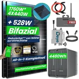 All in one 1760W Balkonkraftwerk mit Speicher Komplettset 4,48 kWh Marstek B2500-D mit DEYE 1600W WIFI Wechselrichter und Montagepaket Stockschrauben