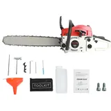 Benzin Kettensäge 58CC 3,2PS – 20 Zoll Motorsäge mit 2-Takt Motor, Handgeführte Benzin Chainsaw mit automatischer Kettenschmierung, Profi Motorsense für Holz & Baum schneiden