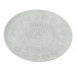 MARELIDA Deko Teller Schale mit Blumenmuster weiß