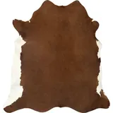 vidaXL Kuhfellteppich 150 x 170 cm braun/weiß
