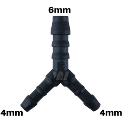 WamSter® Y Schlauchverbinder Pipe Connector reduziert 6mm 4mm 4mm Durchmesser