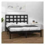 vidaXL Massivholzbett 200 x 200 cm Schwarz