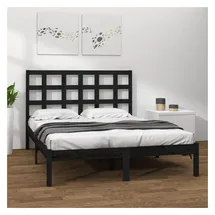 vidaXL Massivholzbett 200 x 200 cm Schwarz