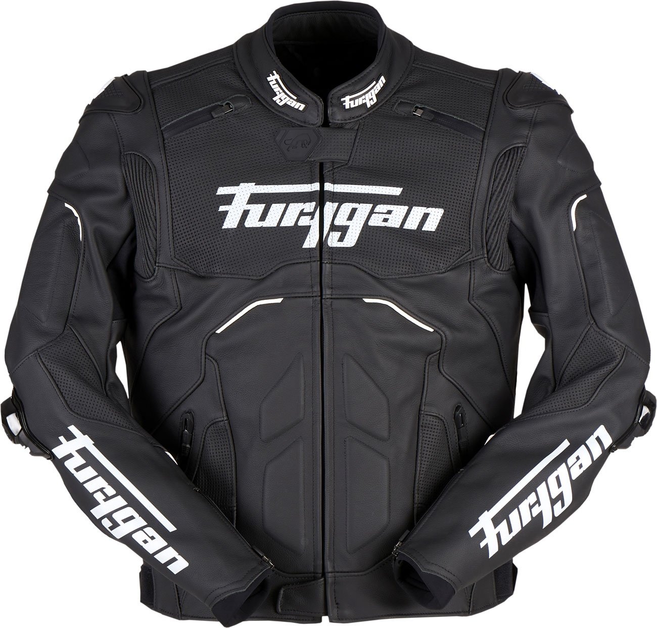 Furygan Raptor Evo 2, veste en cuir - Noir/Blanc - 3XL