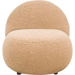 Sessel INOSIGN "Mithras II Cocktailsessel", grau (taupe), B:73cm H:76cm T:75cm, 100% Polyester, Sessel, Bouclé oder Fellimitat; Lieferzeit nur ca. 2 Wochen