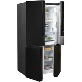 SIEMENS Multi Door "KF96NAXEA", Energieeffizienz: E, schwarz (gebürsteter schwarzer stahl antifingerprint), B:91cm H:183cm T:73,1cm, Kühlschränke, noFrost, hyperFresh Schubladen, LED-Licht, superKühlen, superGefrieren, Multi Door, Topseller