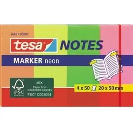 Tesa Haftnotiz 56691-00000 20mmx50mm sortiert 4x50Blatt
