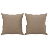 vidaXL Zierkissen 2 Stk. Cappuccino-Braun 40x40 cm Kunstleder