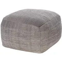 Home4You Sitzpouf, Grau - Webstoff - 50 x 50 cm - mit Farbverlauf
