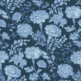 Rasch Textil Rasch Vliestapete Blumen in Blau aus der Kollektion Symphony - 10,05 m x 0,53 m (LxB)