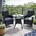 Polyrattan Set 7-tlg Schwarz