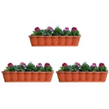 Buri Balkonkasten 80 x 20 x 16,5 cm Rot