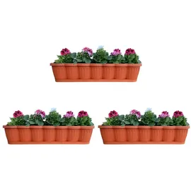 Buri Balkonkasten 80 x 20 x 16,5 cm Rot