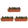 Buri Balkonkasten 80 x 20 x 16,5 cm Rot