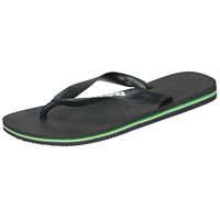 Havaianas Brasil Logo Zehentrenner, Schwarz, 41/42