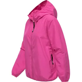 Ragwear Outdoorjacke "Vinzie C", Damen, Gr. M (38), pink (magenta), 100% Polyester, lässig geschnitten hüftlang, hoch geschlossener Ausschnitt, Ärmel ohne Ärmelschlitz elastischer Bund mit Gummizug, Jacken Outdoorjacke, Extraleichte Übergangsjacke mit Kapuze