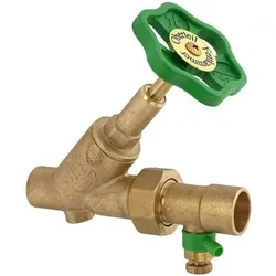 Schlösser Freistromventil, mit Entleerung, steigende Spindel, Löt 22mm