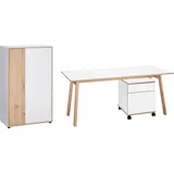 vogl möbelfabrik Büromöbel-Set VOGL MÖBELFABRIK "Trelle", weiß, Holzwerkstoff, Arbeitsmöbel-Sets, Büromöbel-Set