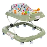 BoGi Lauflernwagen Höhenverstellbarer Baby Gehfrei Lauflernwagen mit Spielcenter grün