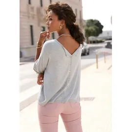 VIVANCE Kurzarmpullover Grau 32/34