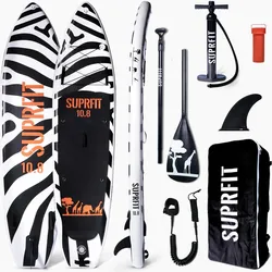 SUP Board Set aufblasbar - Touring Stand Up Paddle 10'8 Safari Zebra 330 cm