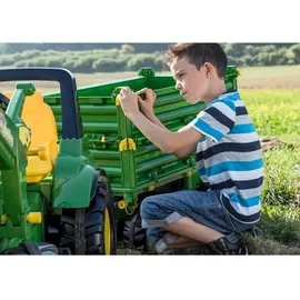 Rolly Toys rollyMultitrailer John Deere Dreiachskipper Traktoranhänger grün (125043)