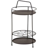 Siena Garden Siero Beistelltisch Ø 41 x 74 cm schwarz