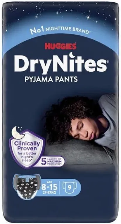 Huggies DryNites Pyjamahosen - Jungen - 8-15 Jahre (27-57 kg) - 9 Stück