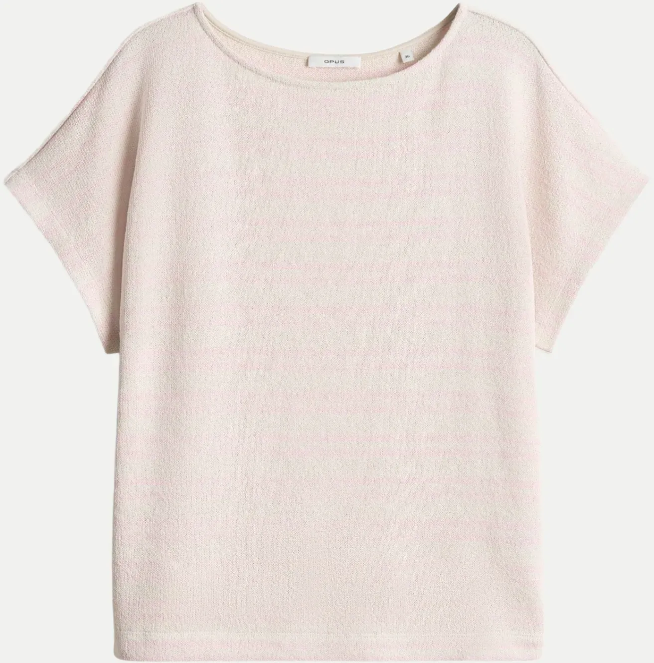 Gestreiftes Jerseyshirt Sostal in Strickoptik Beige 42
