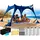 eloneo Strandzelt, Sonnensegel Strand 300x300x200 cm, LSF 50+, Sonnenschutz für Strand mit Sandschaufel, Heringen und 4 Stabilitätsstangen, 8 Personen, Navy