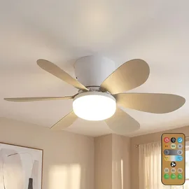 GLOBO Deckenventilator 51 cm Weiß/Khaki