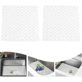 fennnds 2er-Set Spülbeckenmatte Transparent 30 x 40 cm PVC Spülbeckeneinlage Spülbecken Schutzmatte Spülbeckenschutz Sink Mat für Küchen, Restaurants, Hotels und Kantinen