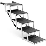 Wiesenfield Hundetreppe Auto Hunderampe Hundetreppe faltbar 68 kg Aluminium Höhe: 71 cm - - 5 Stufen