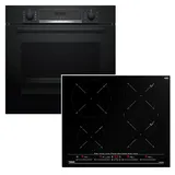 Bosch Herdset Bosch Backofen Teleskopauszug + Teka Induktionskochfeld autark 60 cm