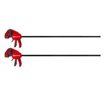 einhell accessories Einhell Einhandzwingen-Set 2x90cm (Schnelllösegriff, 900 mm Spannweite, 150 kg Spannkraft, Spreizfunktion, tiefe Ausladung, werkzeugfreier Umbau, gummierter Griff)