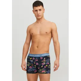 JACK & JONES Jacflower Bird Trunks Surf The Web / Schwarz L 3er Pack