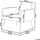 Beliani Sessel NARKEN Cord 72 x 77 x 76 cm Beige/Schwarz
