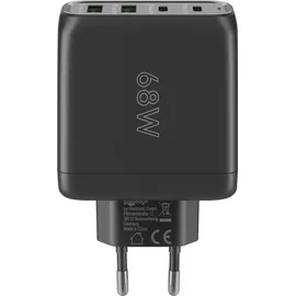goobay 64817 USB-C PD Multiport-Schnellladegerät (68 W) Schwarz