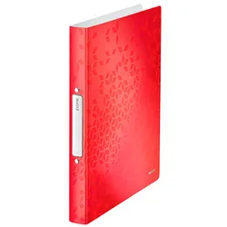 LEITZ WOW Ringbuch 2-Ringe rot 3,2 cm DIN A4