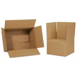 TransPak Wellpapp-Faltkarton 2-wellig, 400 x 300 x 220 mm, Qualität 2.30 BC, braun