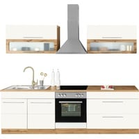 Kochstation Küchenzeile »KS-Wien«, Breite 260 cm, wahlweise mit E-Geräten, weiß